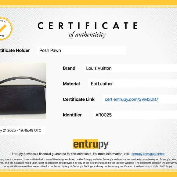 Authentic Louis Vuitton Black Epi Leather Pochette - Picture 8 of 8